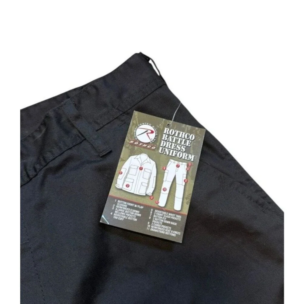 Rothco Black Tactical Battle Dress Uniform Pants Men's Size Small 27-31 Waist